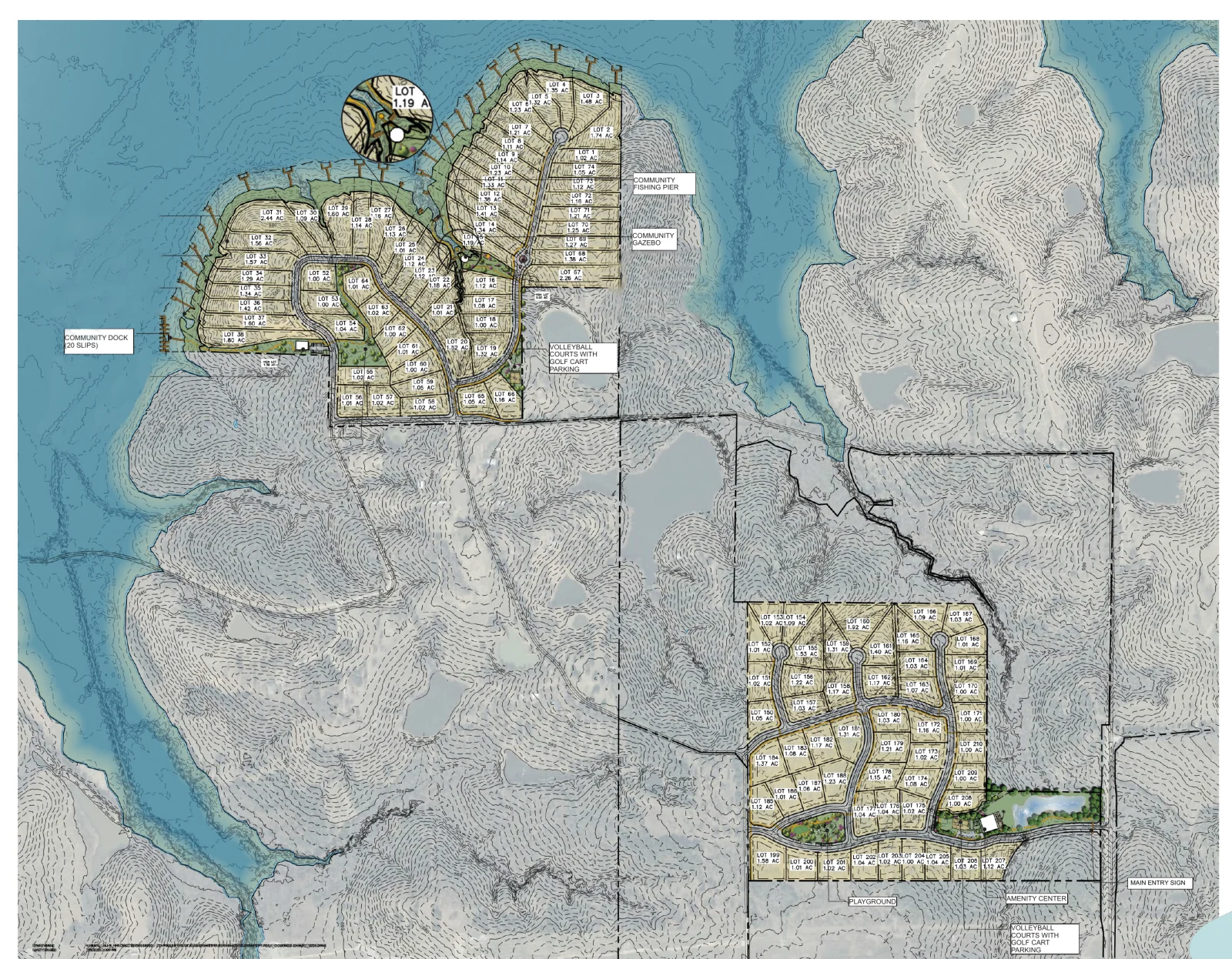 Preliminary Cypress Point community plan on Bois d’Arc Lake